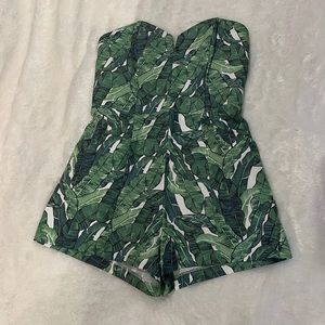 H&M Leaf print romper